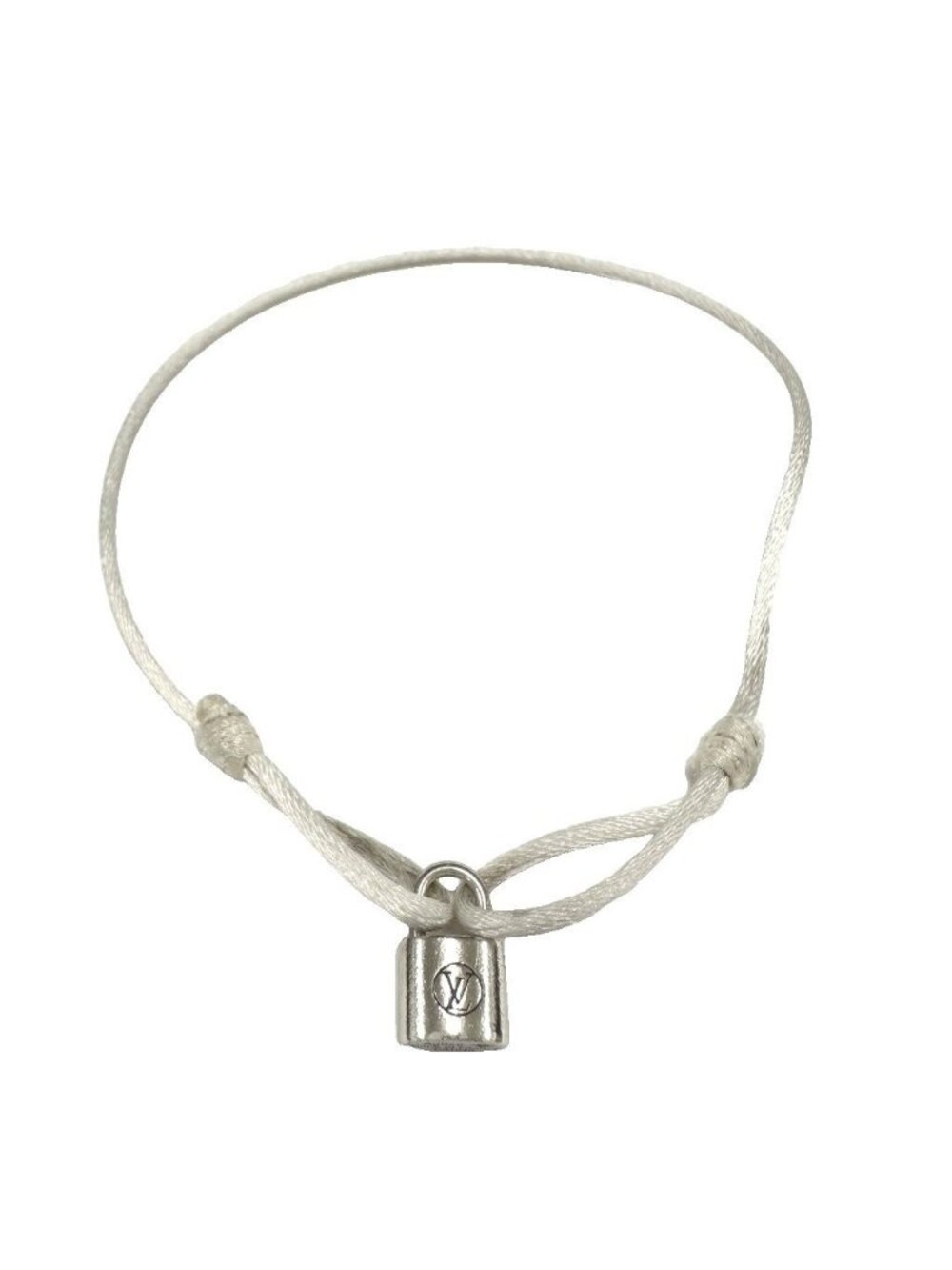 Louis Vuitton Bracelet Lockit Doudou Plush Padlock Code Charity White Silver